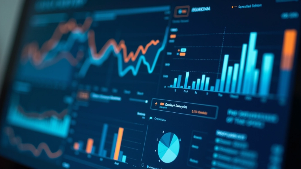 Dashboard with financial charts and graphs showing data analysis