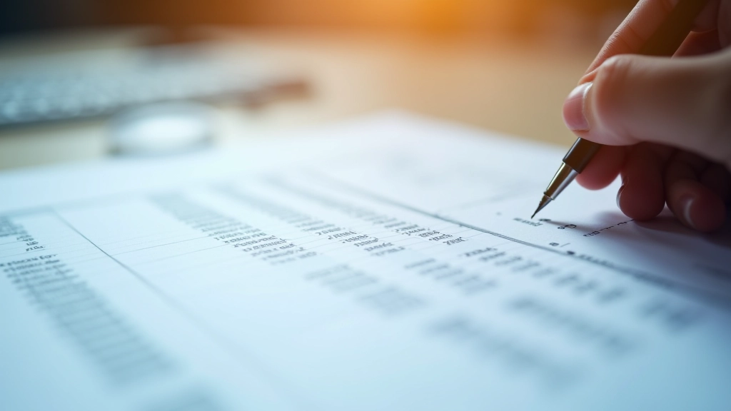 Close-up view of spreadsheet showing numerical data, formulas, and calculations organized in rows and columns for financial analysis